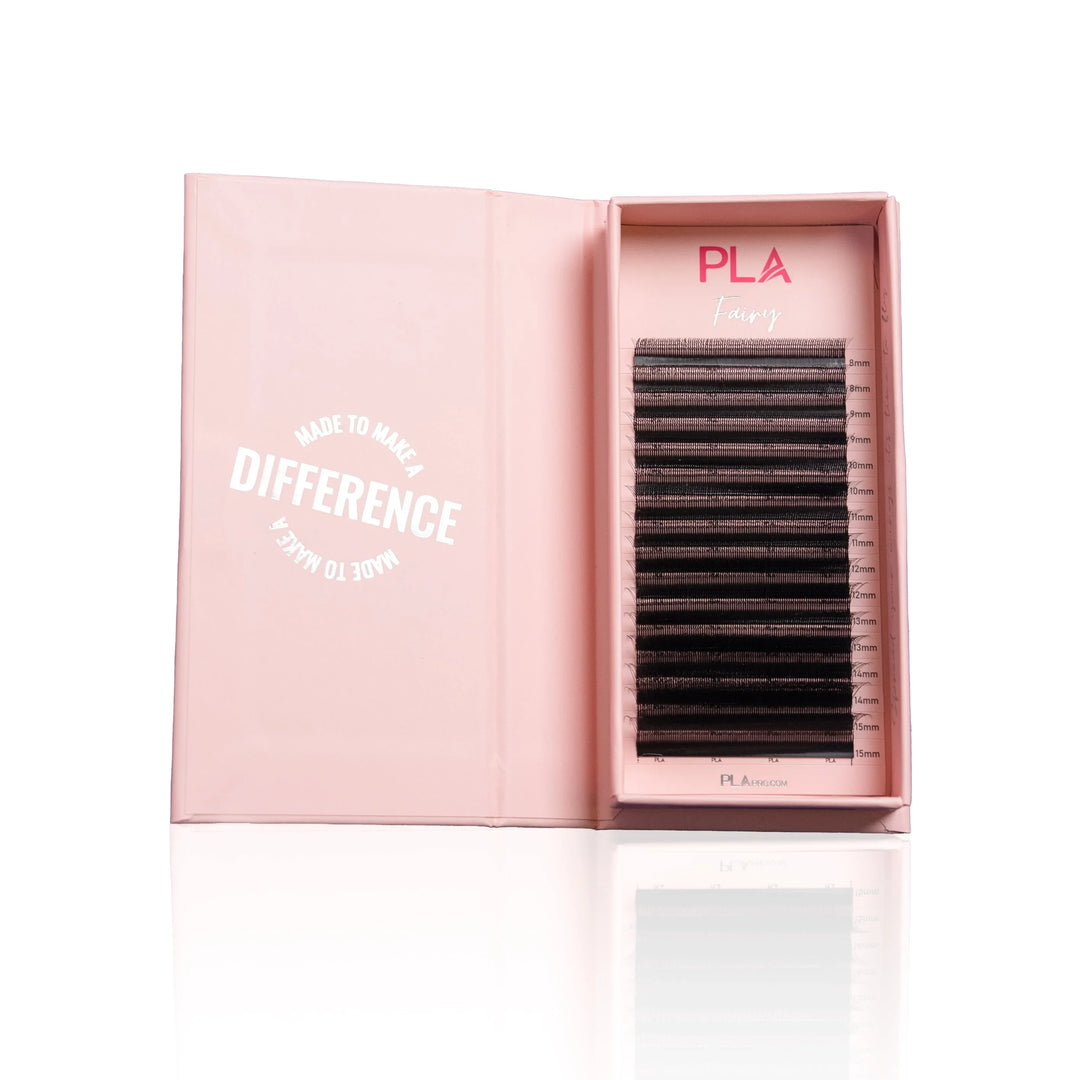Fairy lashes from PLA Beauty Inc., Single Length Trays (front view of lash tray)