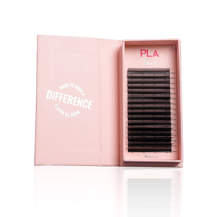 Fairy lashes from PLA Beauty Inc., Single Length Trays (front view of lash tray)