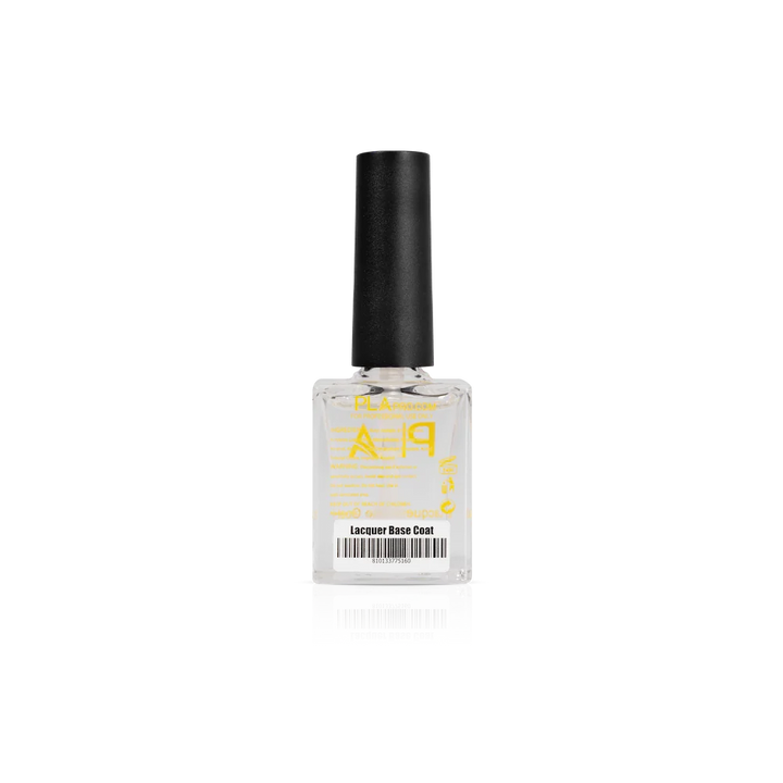 PLA Lacquer Base Coat Nail Polish (back view of bottle)