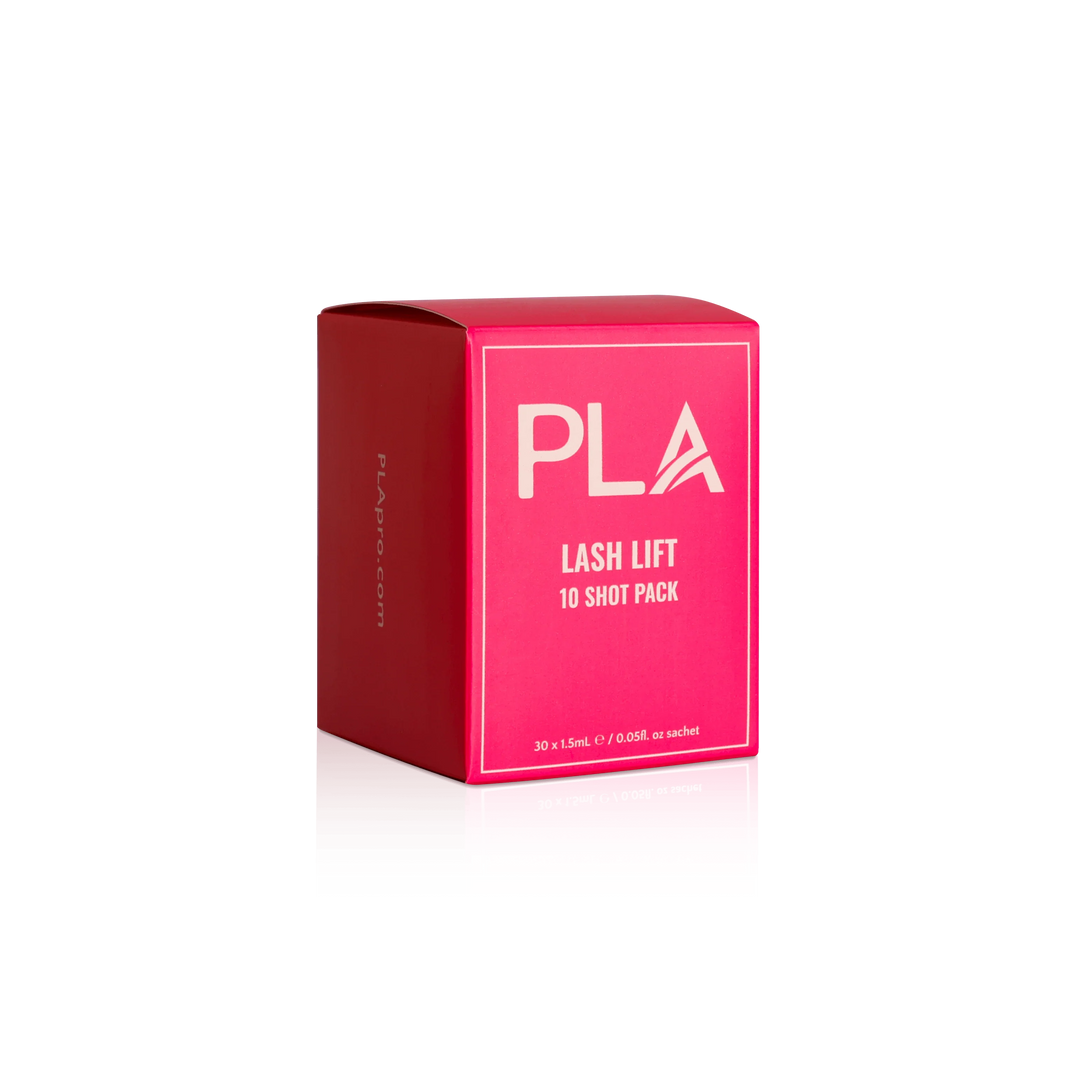PLA Lash Lift and Tint Line: Lash Lift 10 Shot Pack (front side view of the box)