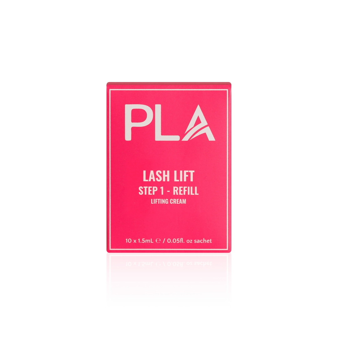 PLA Lash Lift and Tint Line: Lash Lift Step 1 Refill Pack (front view of the box)
