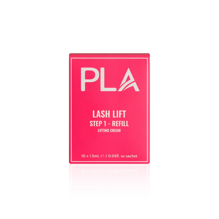 PLA Lash Lift and Tint Line: Lash Lift Step 1 Refill Pack (front view of the box)