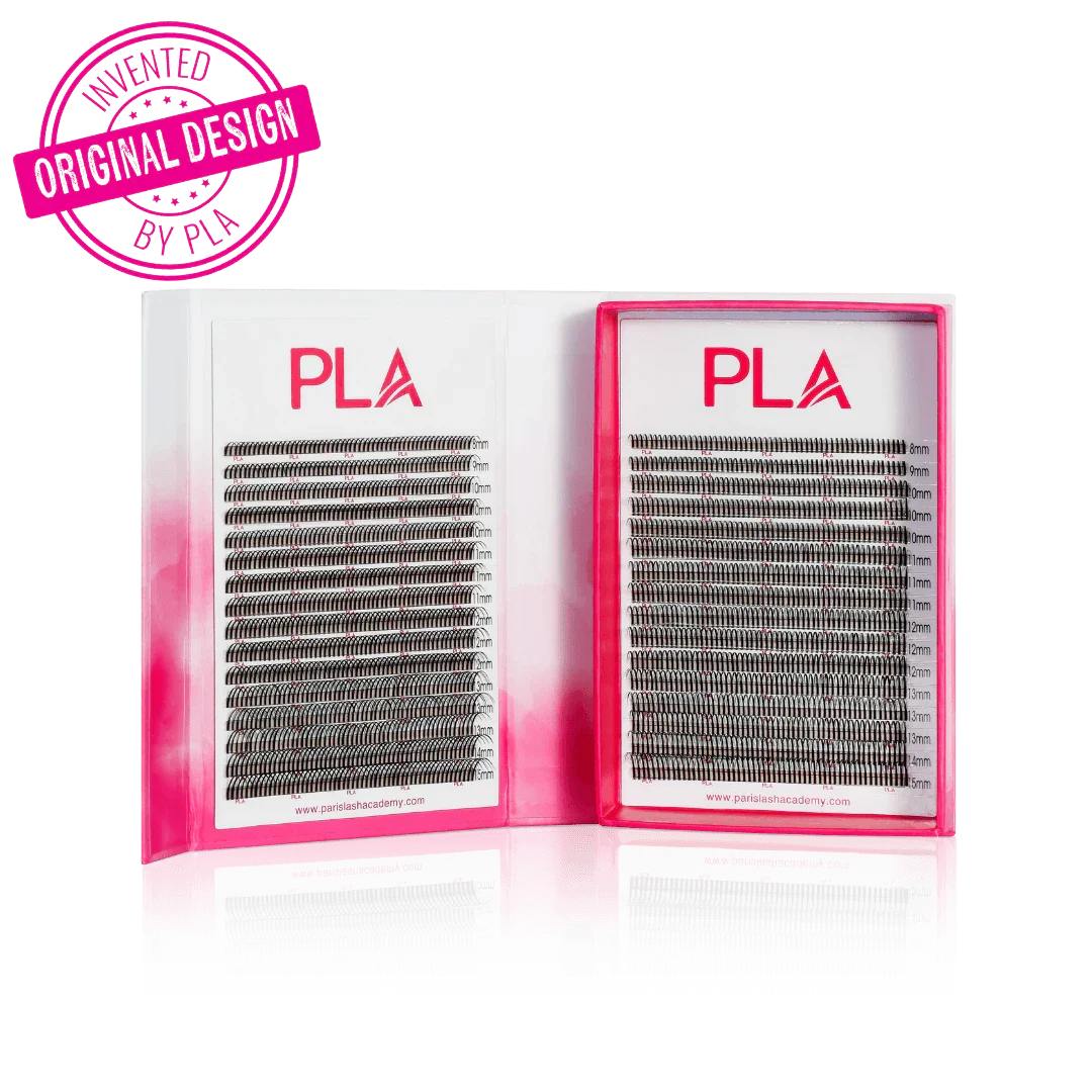 Wet Set Lashes from PLA Single Length (front view of the open lash tray)