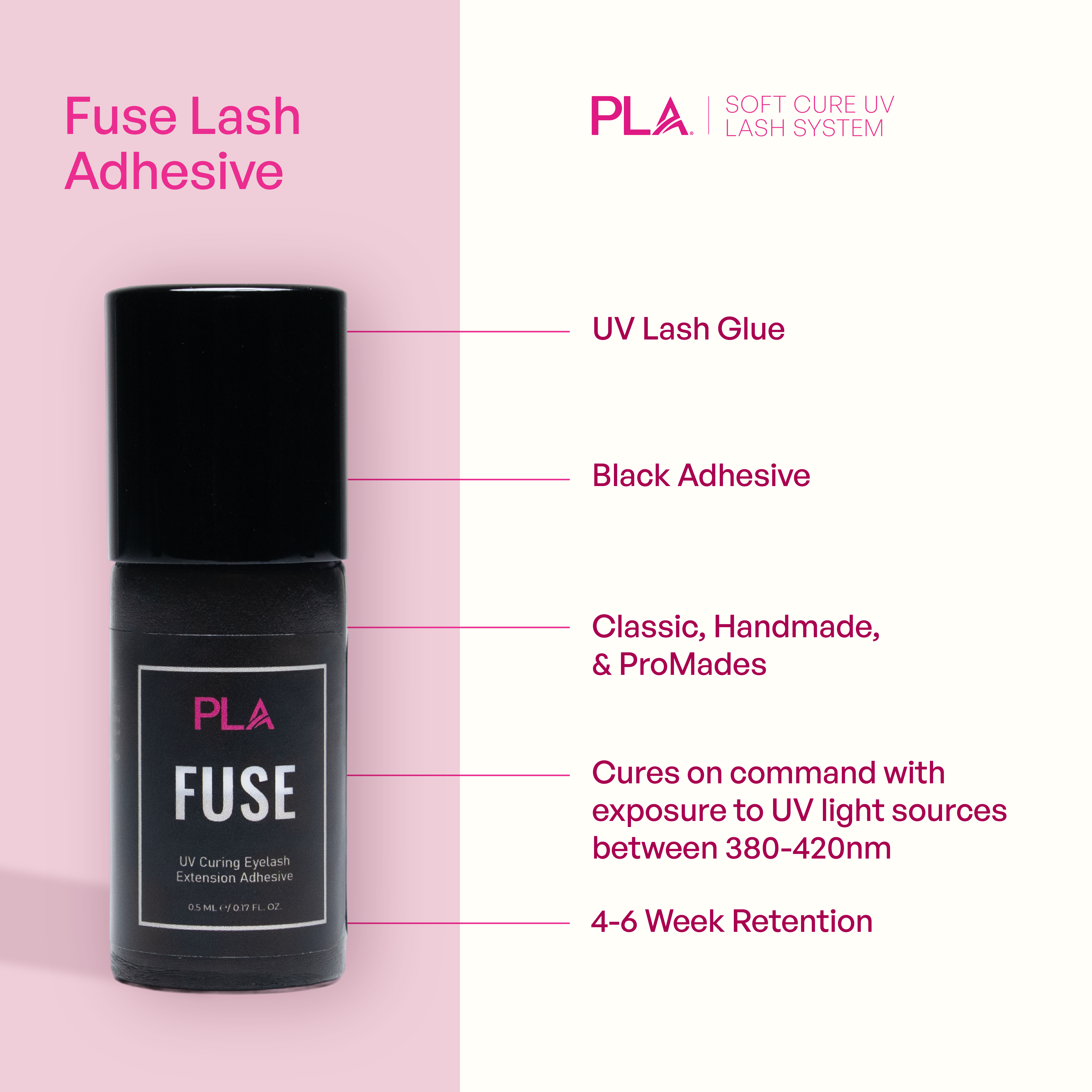 PLA Fuse - Soft Cure UV Eyelash Extension Adhesive