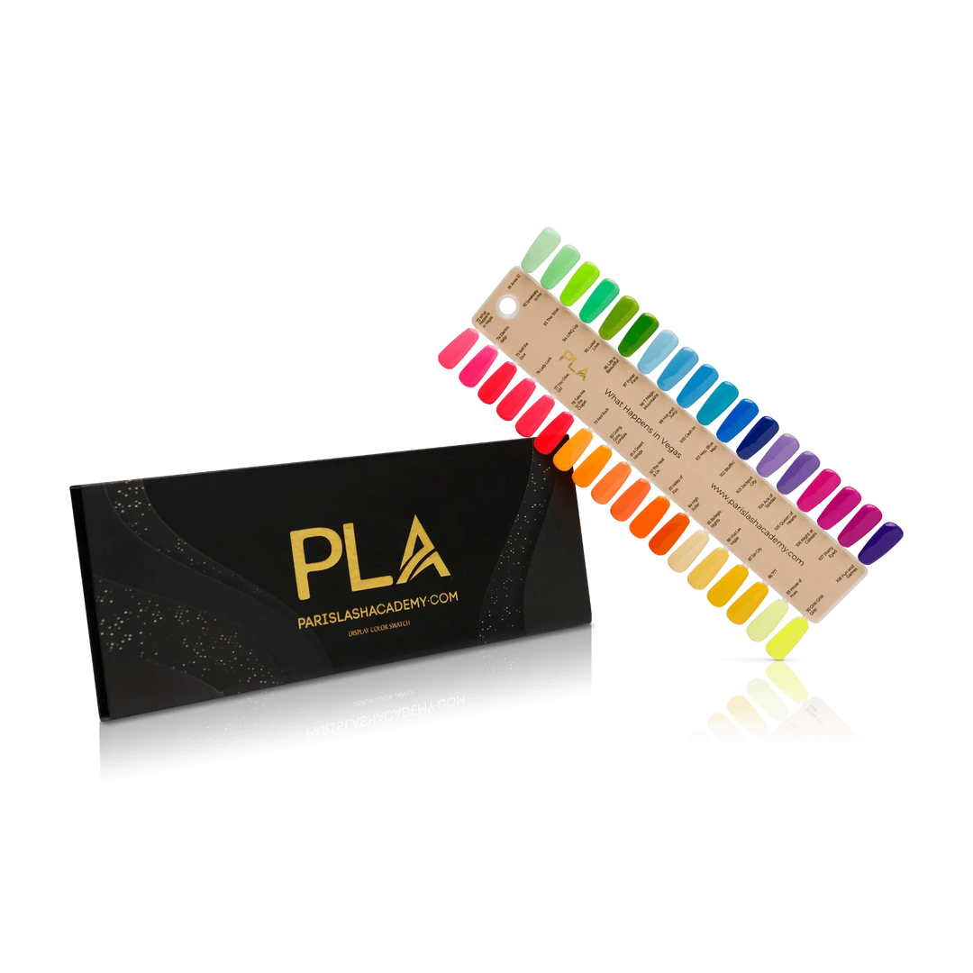 Neon nail colors from PLA: What Happens In Vegas, full collection swatch