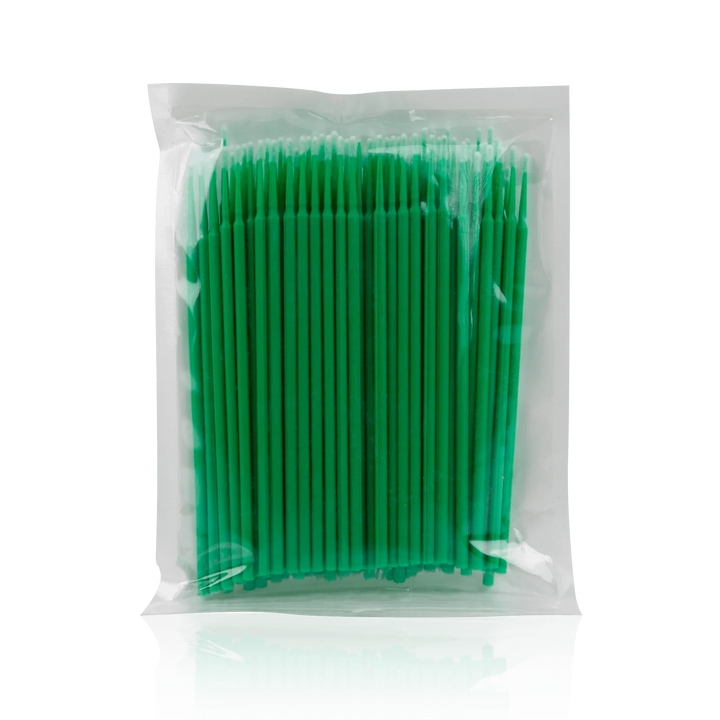 Micro Brush from Paris Lash Academy: Green (front view of pack)