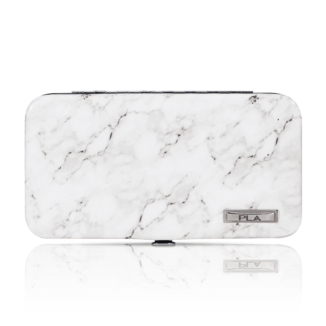 Magnetic Tweezer Case from Paris Lash Academy: Marble (front view)