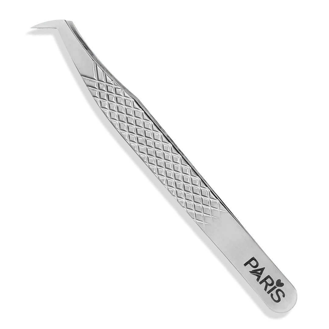 PLA P3 Boot Volume Tweezers (front view of Diamond Cut tweezer)