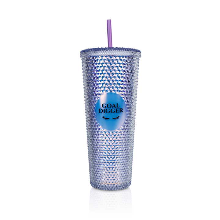 Studded Iridescent Goal Digger Tumbler - Paris Lash Academy
