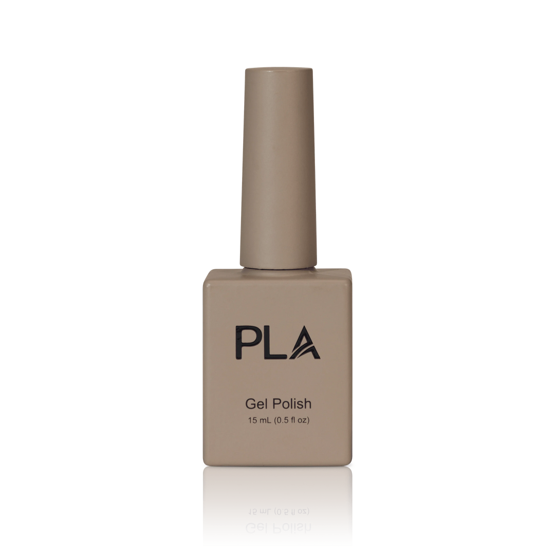 Nude nail colors from PLA: Inner Peas #240 (gel, front view)