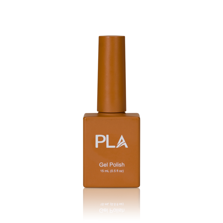 Fall nail polish colors from PLA: Pumpkin Nice Latte #261 (gel, front view)
