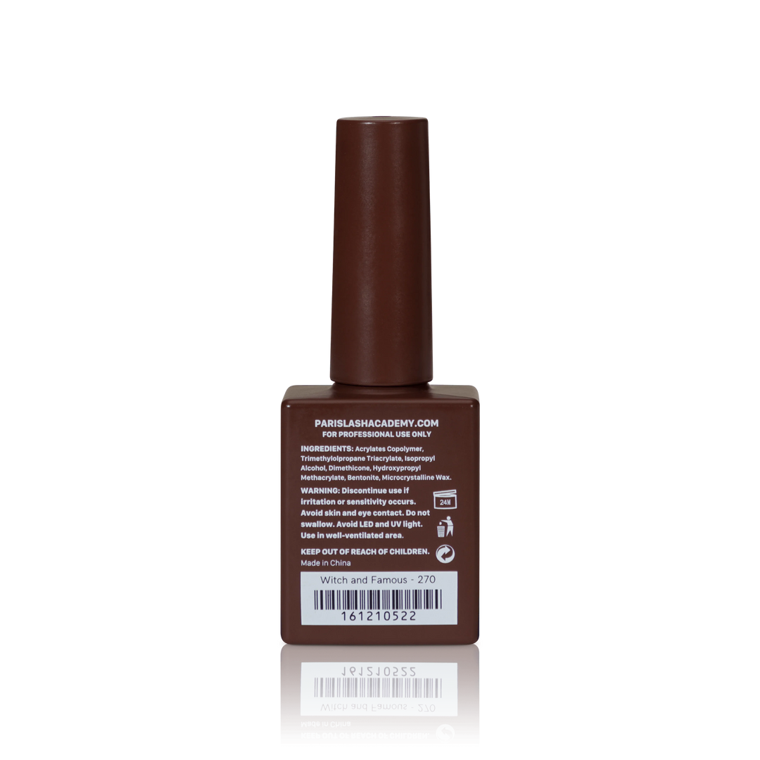 Fall nail polish colors from PLA: Witch And Famous #270 (gel, back view)