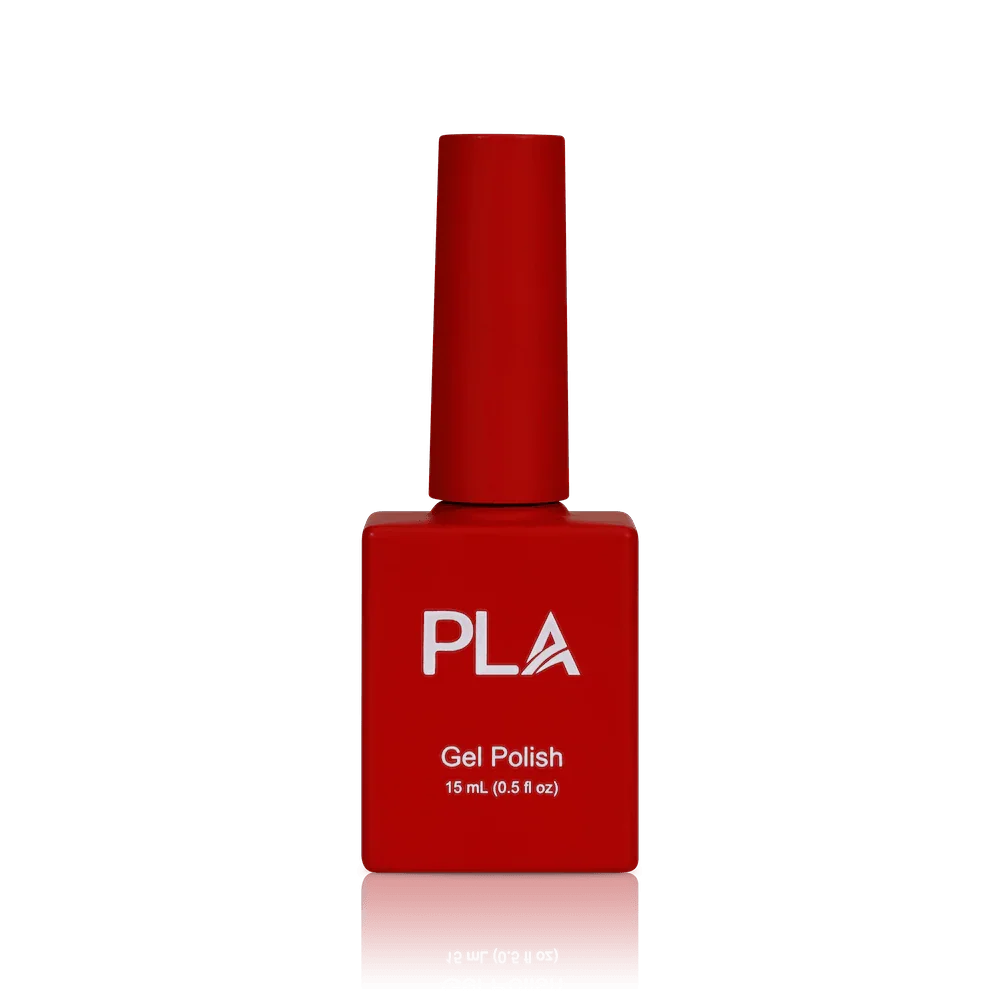 Holiday nail colors from PLA: Santa's My Tinder Match #113 (gel, front view)