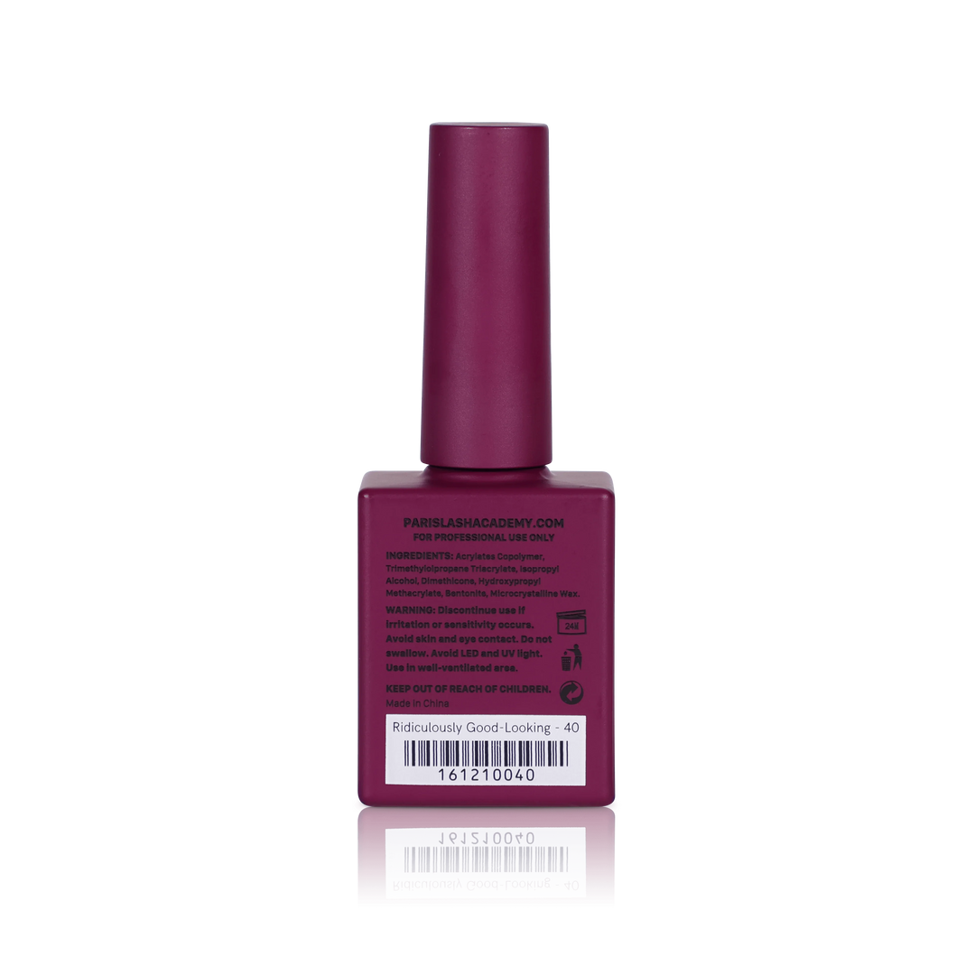 Gel purple nails from PLA: Ridiculously Good Looking #40 (gel, back view)