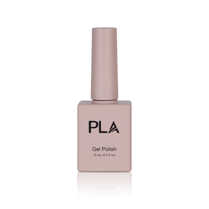 Beige gel nails from PLA: Beauty And The Beige #49 (gel, front view)