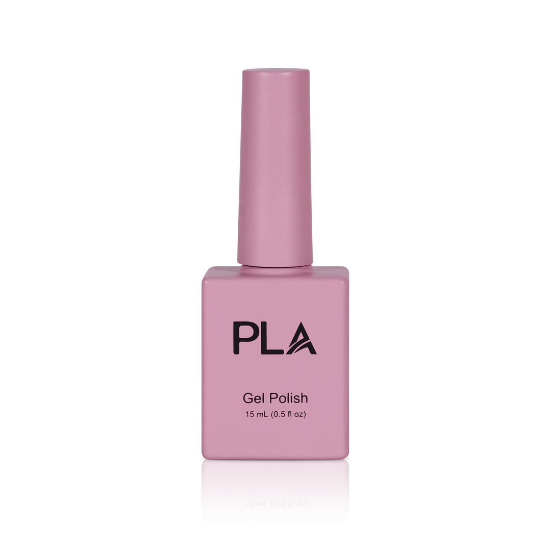 Gel pink nails from PLA: Shades Of Glory #68 (gel, front view)