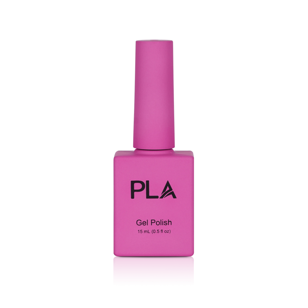 Gel pink nails from PLA: Snap Out Of It #70 (gel, front view)