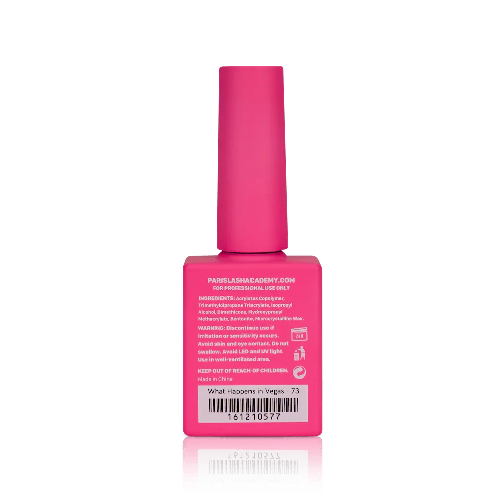 Neon nail colors from PLA: What Happens In Vegas #73 (gel, back view)