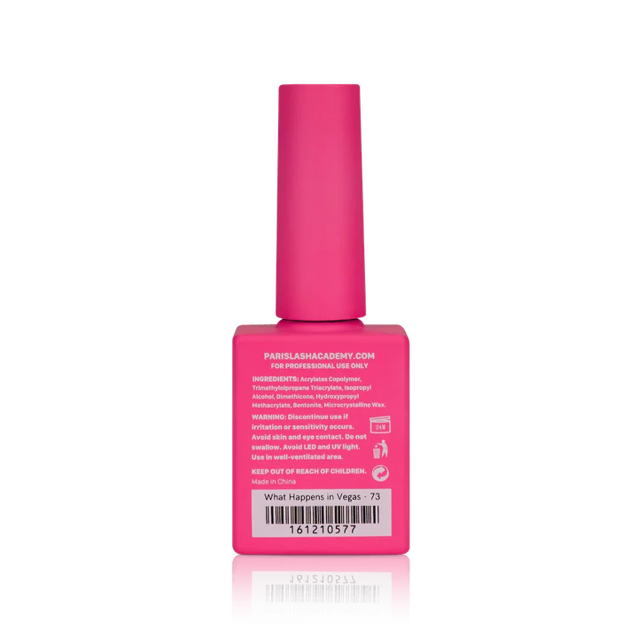 Neon nail colors from PLA: What Happens In Vegas #73 (gel, back view)