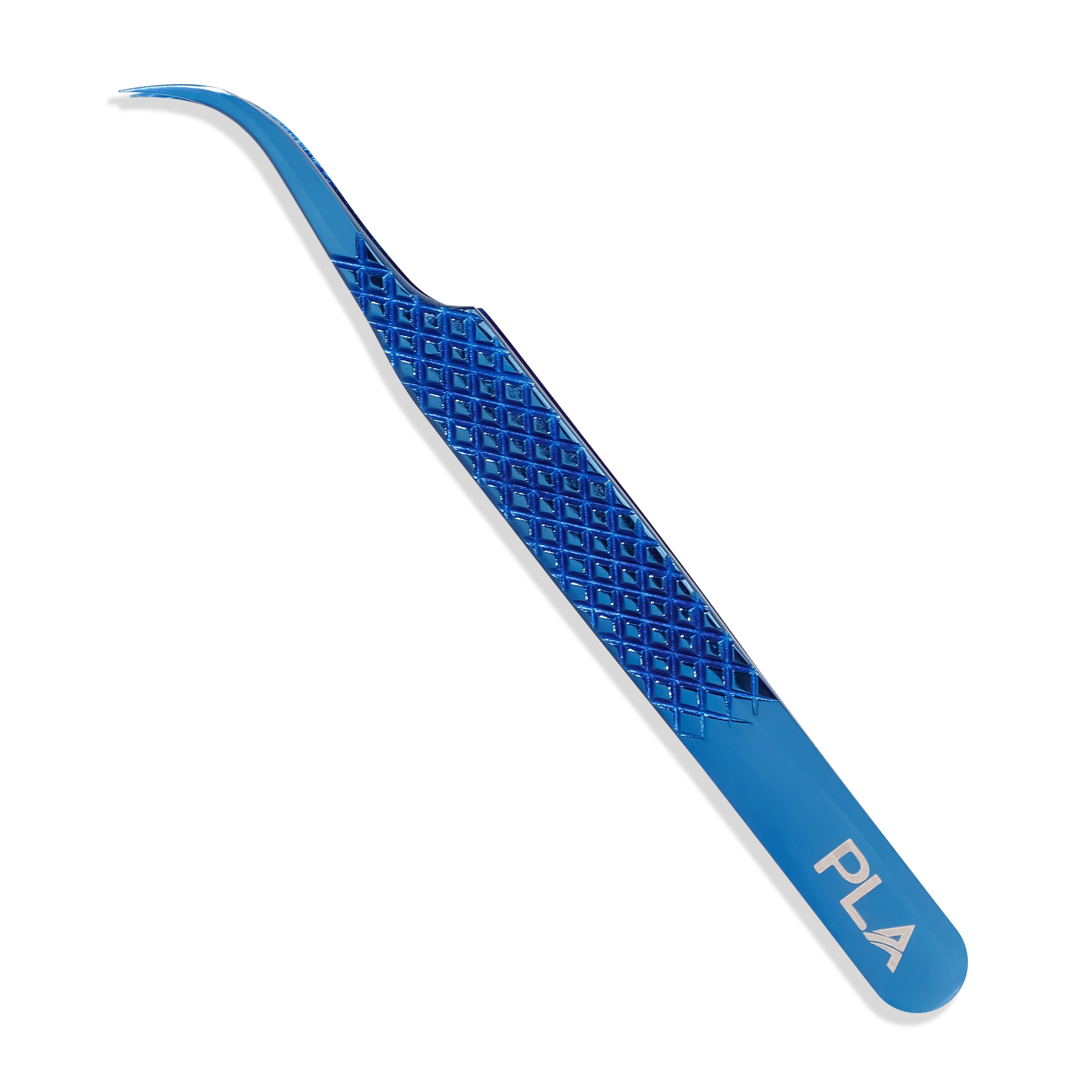 PLA P6 Ultimate Volume Tweezers (front view of Limited Edition Blue tweezer)