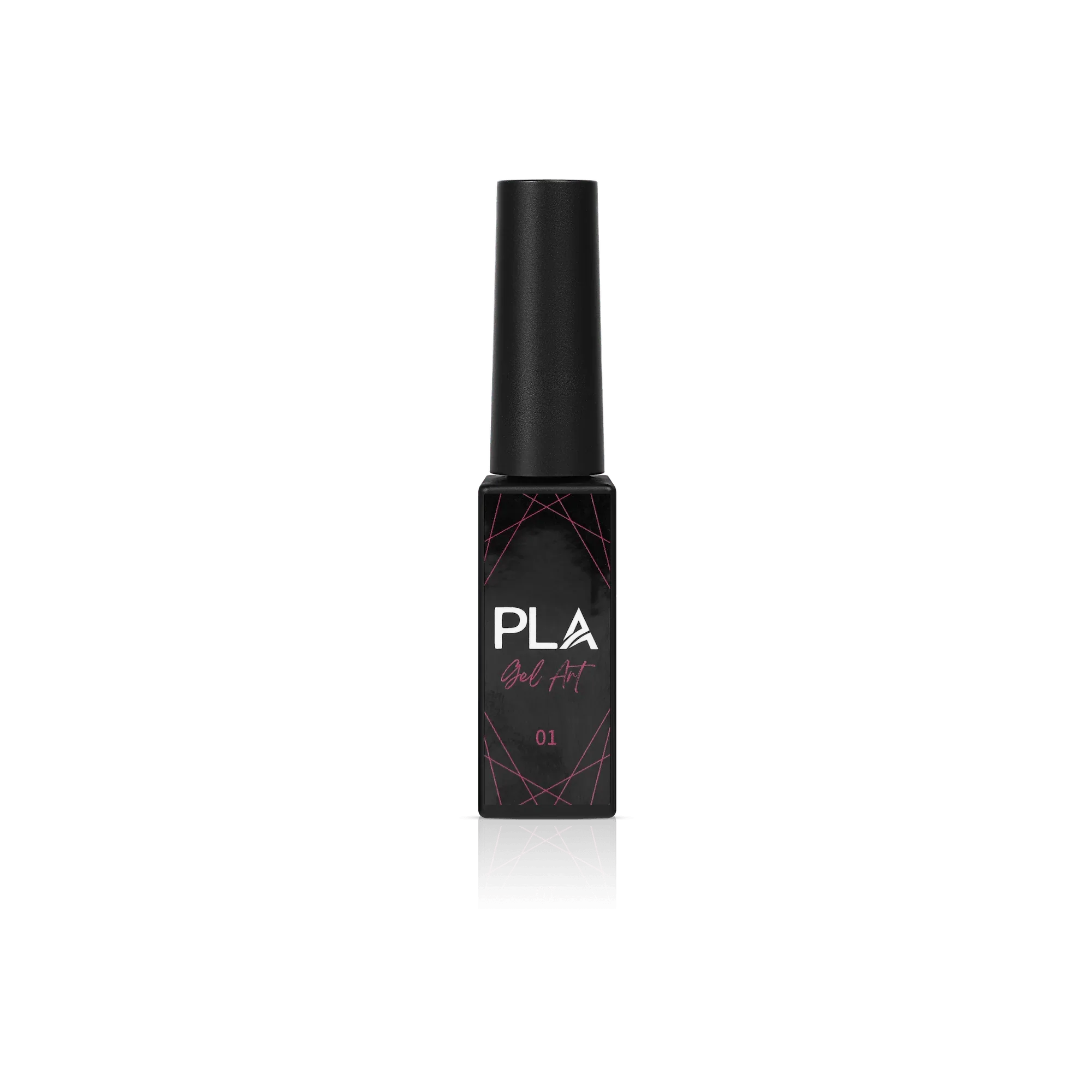 Nail liner for gel polish from Paris Lash Academy (neon red, front view)