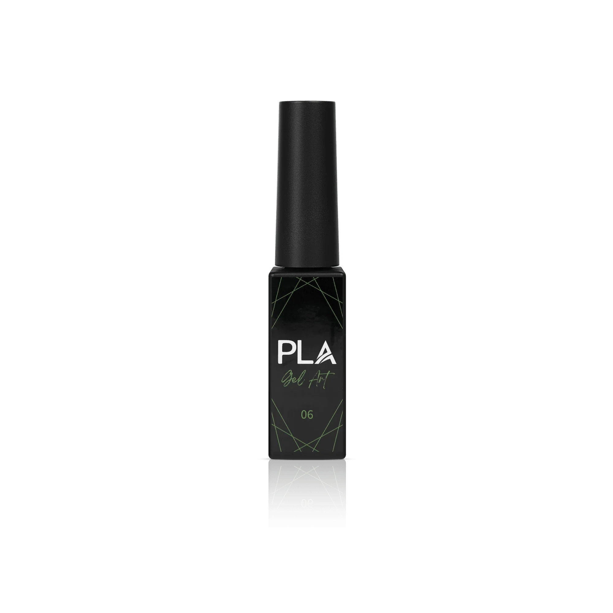 Nail liner for gel polish from Paris Lash Academy (neon green, front view)