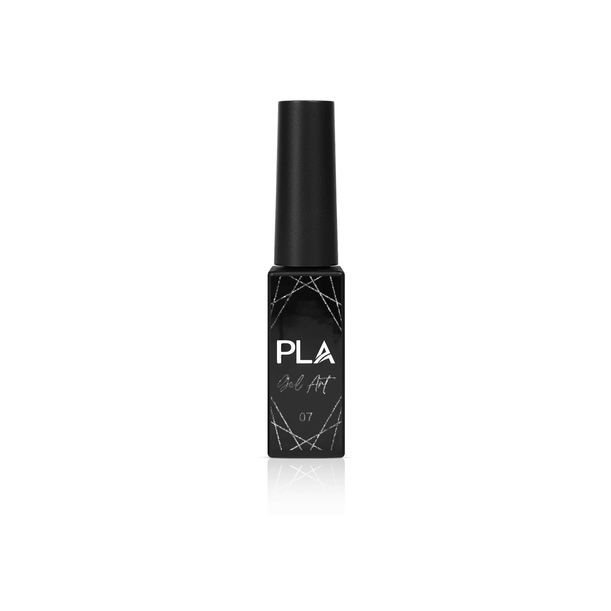 Nail liner for gel polish from Paris Lash Academy (silver and black, front view)