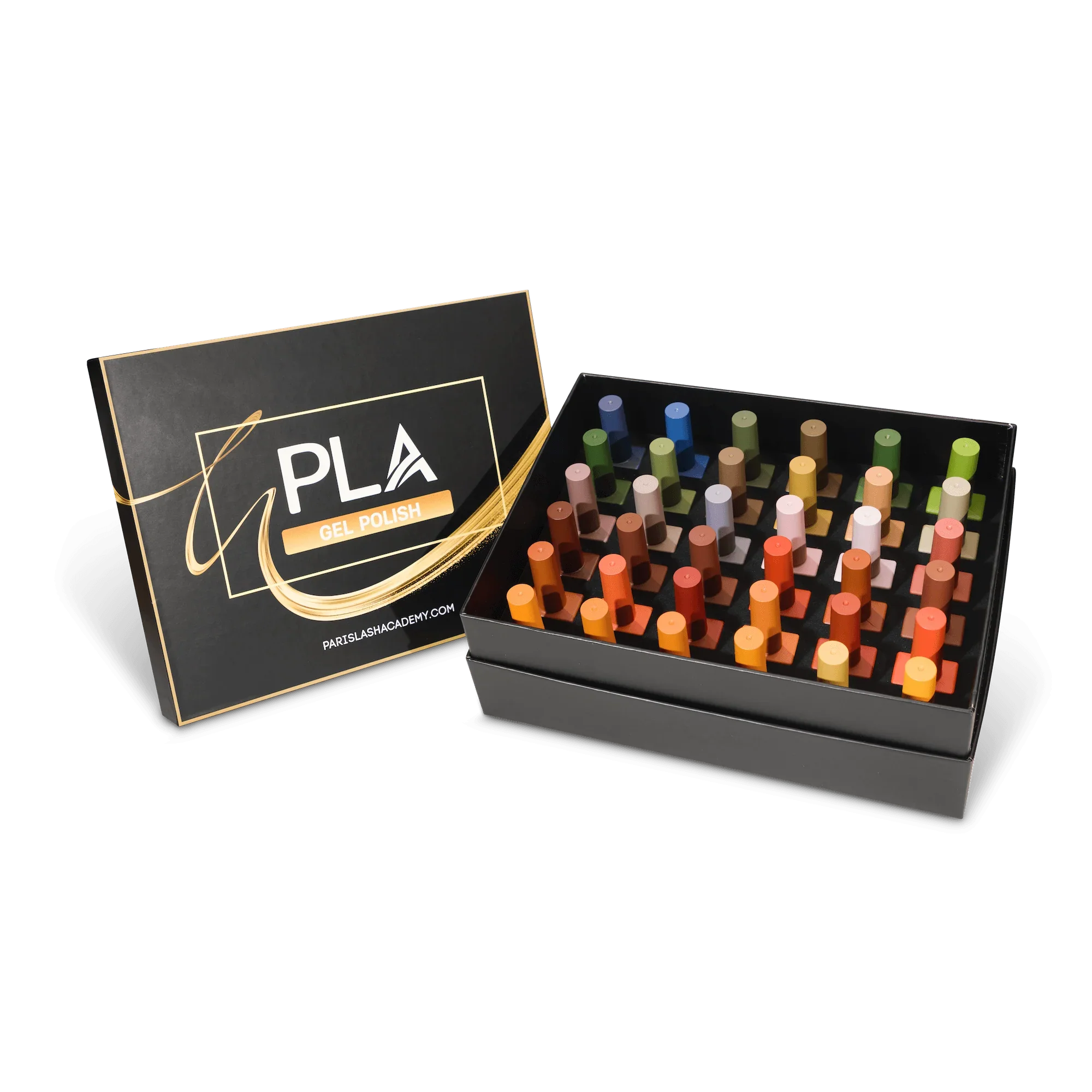 All fall nail polish colors top view, gel polishes - Fall Collection from PLA