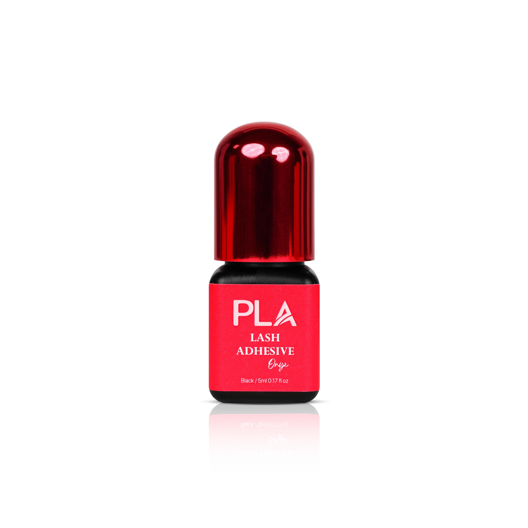 Lash Adhesive from Paris Lash Academy: Onyx (5mL). Front view of adhesive bottle