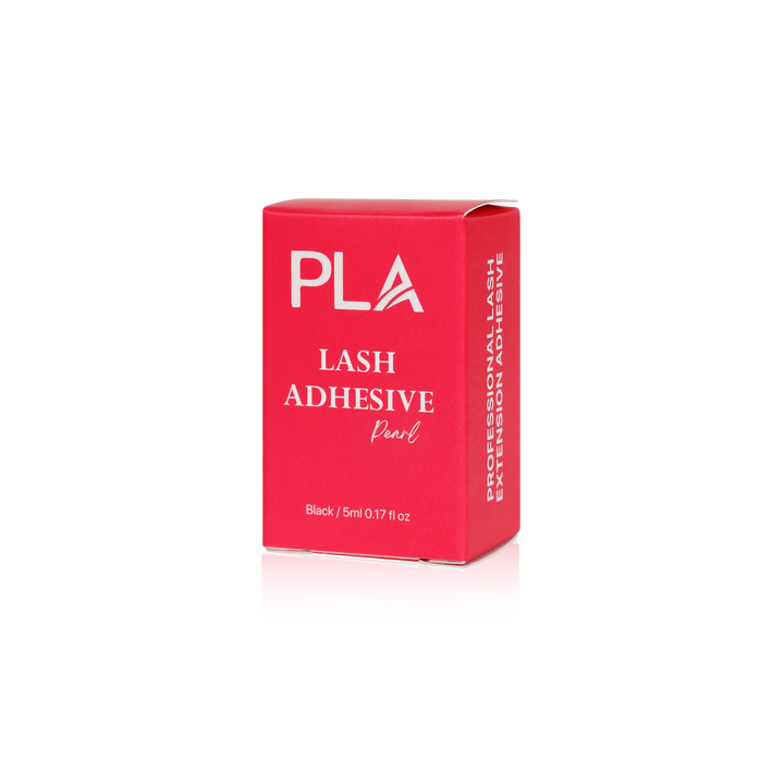 Lash Adhesive from Paris Lash Academy: Pearl (5mL). Front view of box