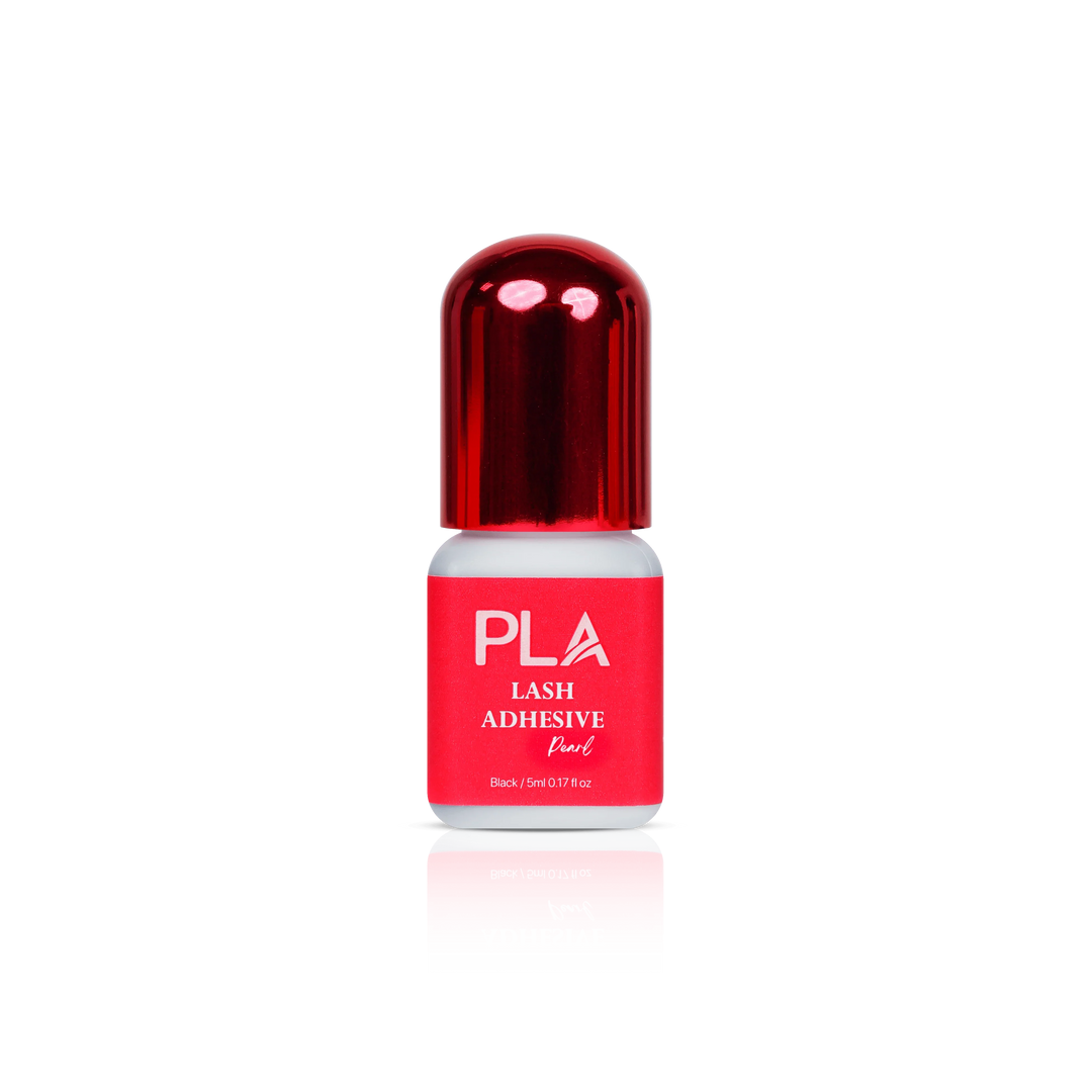 Lash Adhesive from Paris Lash Academy: Pearl (5mL). Front view of adhesive bottle