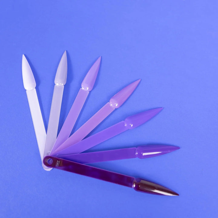Mini nail polish sets from Paris Lash Academy — Purples (color swatch, front view)
